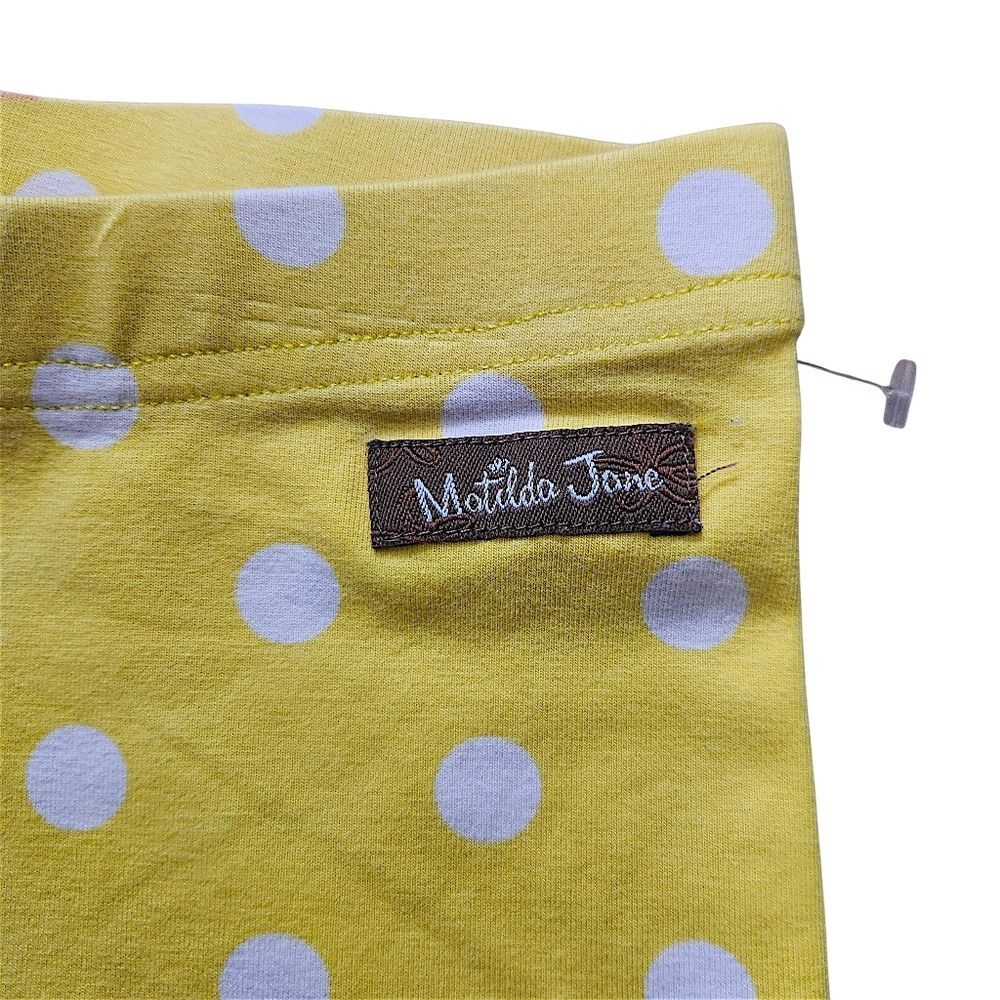 Matilda Jane Girls Kids Yellow Polka Dots "Oh Sunny Day" Ruffled Shorts Size 8 - Picture 2 of 9
